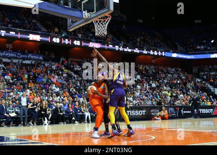 Chiney Ogwumike (13 Los Angeles Sparks) attempts a layup during the WNBA  basketball game between the Chicago Sky and Los Angeles Sparks on Friday  May 6th, 2022 at Wintrust Arena, Chicago, USA. (