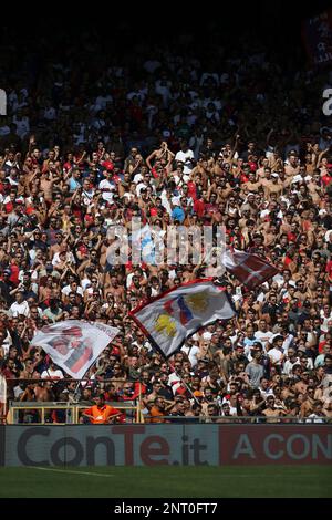 Genoa CFC fans waving flags during the derby soccer match UC Sampdoria vs CFC  Genoa, in Genoa Stock Photo - Alamy