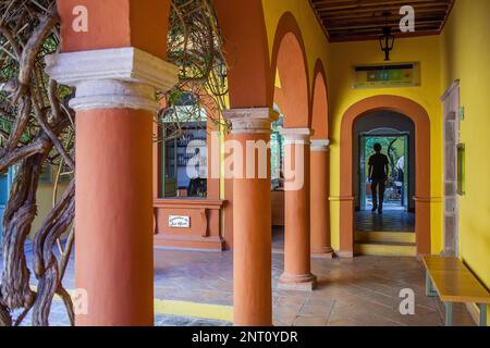 Courtyard of Casa Museo José Alfredo Jiménez,Guanajuato 13, Dolores Hidalgo, Guanajuato State, Mexico Stock Photo