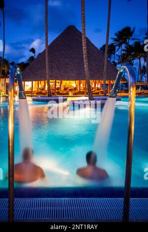 swimming pool, Barcelo Bavaro Beach Resort, Punta Cana, Dominican Republic Stock Photo