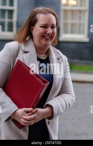 Downing Street, London, UK. 27th February 2023.  Victoria Prentis MP, Attorney General, attends the emergency Cabinet Meeting at 10 Downing Street on the day Prime Minister Rishi Sunak and European Union president Ursula von der Leyen finalize the Northern Ireland Protocol in Windsor. Photo by Amanda Rose/Alamy Live News Stock Photo