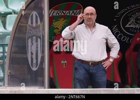 Libero Liberati stadium, Terni, Italy, February 25, 2023, the President Stefano Bandecchi (Ternana)  during  Ternana Calcio vs AS Cittadella - Italian Stock Photo