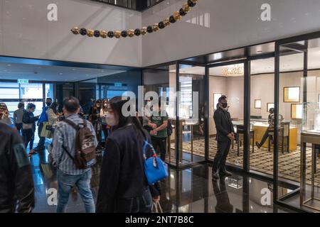 Goyard Luxury Store In Paris With Window And Wooden Facade And People  Waiting In Queue Stock Photo - Download Image Now - iStock