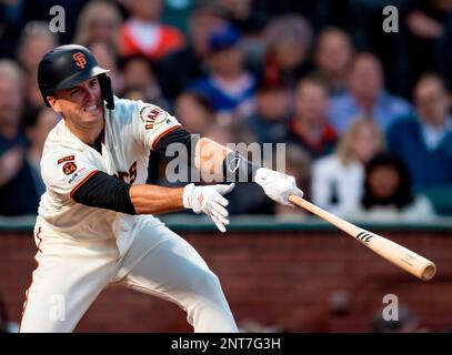 June 14, 2019: San Francisco Giants first baseman Pablo Sandoval (48) heads  to first base, during a MLB game between the Milwaukee Brewers and the San  Francisco Giants at Oracle Park in