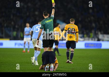 Rome, Italy. February 27, 2023, Referee Andrea Colombo during the 24th day of the Serie A Championship between S.S. Lazio vs U.C. Sampdoria on February 27, 2023 at the Stadio Olimpico in Rome, Italy. Stock Photo