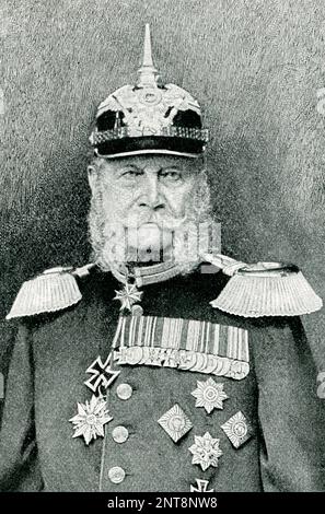 This 1896 image shows the Ex-Crown Prince Wilhelm of Germany. He was the eldest son of the last German Kaiser (Wilhelm II). He was the last crown prince of the German Empire and the Kingdom of Prussia. He lost the title of Crown Prince with the fall of the empire on November 5, 1918. Upon the death of his father he became the Crown Prince of Hollenzollern and retained the title until he died in 1951. Stock Photo