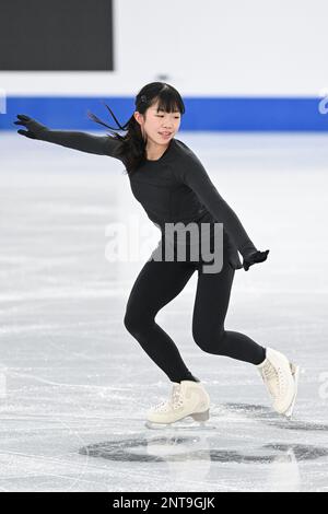 Ami NAKAI (JPN), during Ladies Practice, at the ISU World Junior Figure Skating Championships 2023, at WinSport Arena, on February 27, 2023 in Calgary, Canada. Credit: Raniero Corbelletti/AFLO/Alamy Live News Stock Photo