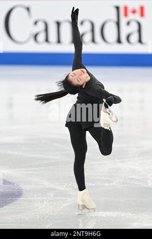 Ami NAKAI (JPN), during Ladies Practice, at the ISU World Junior Figure Skating Championships 2023, at WinSport Arena, on February 27, 2023 in Calgary, Canada. Credit: Raniero Corbelletti/AFLO/Alamy Live News Stock Photo