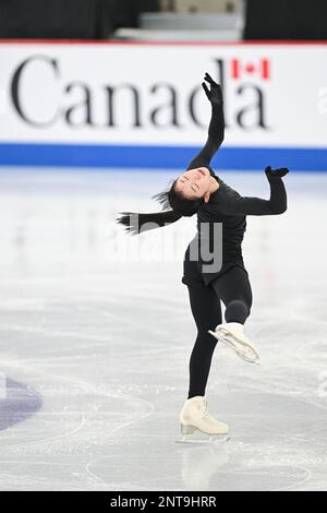 Ami NAKAI (JPN), during Ladies Practice, at the ISU World Junior Figure Skating Championships 2023, at WinSport Arena, on February 27, 2023 in Calgary, Canada. Credit: Raniero Corbelletti/AFLO/Alamy Live News Stock Photo