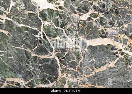 Close-up on a green marble textured background. Stock Photo