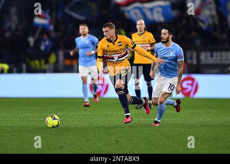 Roma, Italy. 27th Feb, 2023. Michael Cuisance of UC Sampdoria during the Serie A match between SS Lazio and UC Sampdoria at Stadio Olimpico on February 27, 2023 in Rome, Italy. (Credit Image: © Gennaro Masi/Pacific Press via ZUMA Press Wire) EDITORIAL USAGE ONLY! Not for Commercial USAGE! Stock Photo