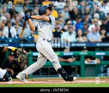 June 21, 2019: San Diego Padres shortstop Manny Machado (13) runs the bases  after hitting a home run against the San Diego Padres in their game in  Pittsburgh, Pennsylvania. Brent Clark/(Photo by