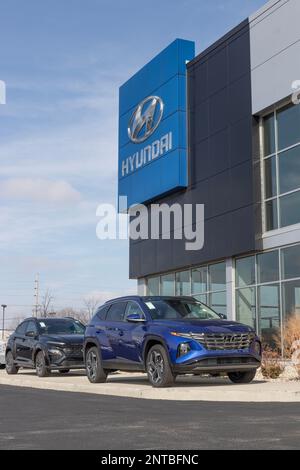 Noblesville - Circa February 2023: Hyundai Tucson Display At A ...