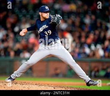 Milwaukee, WI, USA. 4th June, 2019. Milwaukee Brewers shortstop Orlando  Arcia #3 goes after a ball off his glove during the Major League Baseball  game between the Milwaukee Brewers and the Miami