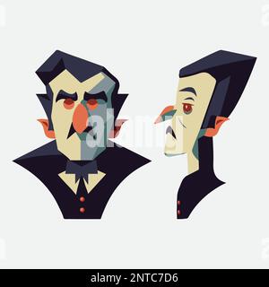 A cartoon illustration of a Dracula Vampire Character Stock Vector Image &  Art - Alamy