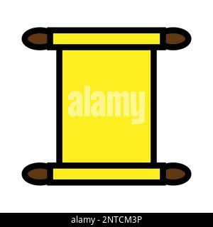 Parchment line icon isolated on white background. Black flat thin icon on modern outline style. Linear symbol and editable stroke. Simple and pixel pe Stock Vector
