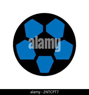 Soccer ball line icon isolated on white background. Black flat thin icon on modern outline style. Linear symbol and editable stroke. Simple and pixel Stock Vector