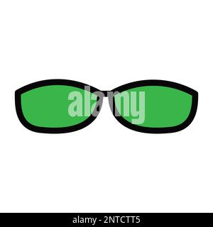 Glasses line icon isolated on white background. Black flat thin icon on modern outline style. Linear symbol and editable stroke. Simple and pixel perf Stock Vector