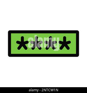 PIN code line icon isolated on white background. Black flat thin icon on modern outline style. Linear symbol and editable stroke. Simple and pixel per Stock Vector