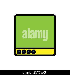 Application line icon isolated on white background. Black flat thin icon on modern outline style. Linear symbol and editable stroke. Simple and pixel Stock Vector
