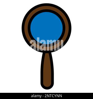 Forensic search line icon isolated on white background. Black flat thin icon on modern outline style. Linear symbol and editable stroke. Simple and pi Stock Vector