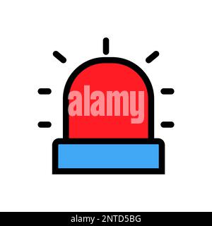 Siren line icon isolated on white background. Black flat thin icon on modern outline style. Linear symbol and editable stroke. Simple and pixel perfec Stock Vector
