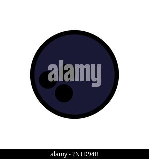 Bowling ball line icon isolated on white background. Black flat thin icon on modern outline style. Linear symbol and editable stroke. Simple and pixel Stock Vector