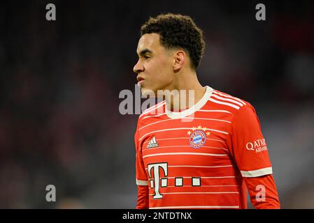 Jamal Musiala FC Bayern Muenchen FCB (42), Allianz Arena, Munich, Bavaria, Germany Stock Photo