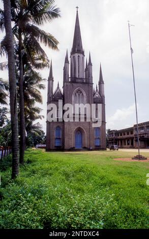 Vimalagiri Immaculate Heart of Mary Roman Catholic Latin Cathedral in Kottayam, Kerala, India, Asia Stock Photo