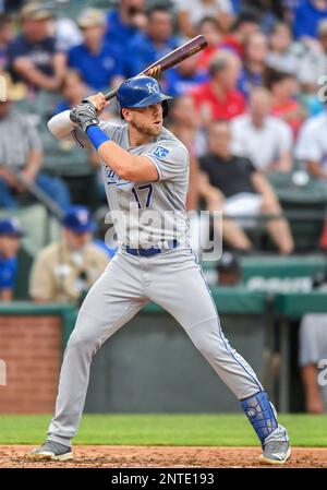 May 30, 2019: Kansas City Royals second baseman Whit Merrifield #15 at bat  during an MLB game between the Kansas City Royals and the Texas Rangers at  Globe Life Park in Arlington