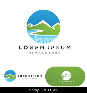 Mountain logo landscape Stock Vector