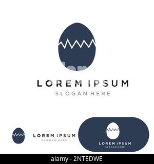 easter egg icon logo vector Stock Vector