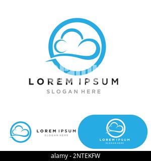 Cloud servers data logo and symbols icons Stock Vector
