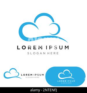 Cloud servers data logo and symbols icons Stock Vector