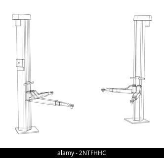 Car lift stand tower Stock Photo - Alamy