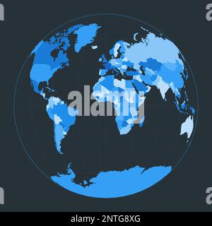 Map of the World. Gilbert's two-world perspective projection ...