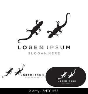 Lizard home logo icon vector design template Stock Vector