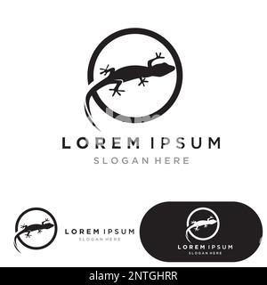 Lizard home logo icon vector design template Stock Vector