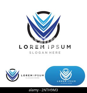V Letter Logo Template vector icon illustration Stock Vector