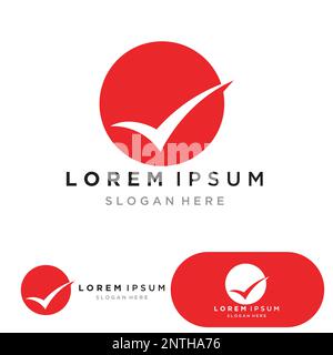 check mark symbol and logo Stock Vector