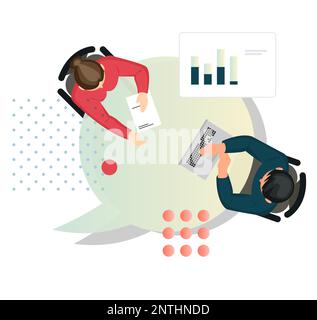 Business Meeting - Team Discussion - Stock Illustration as EPS 10 File Stock Vector