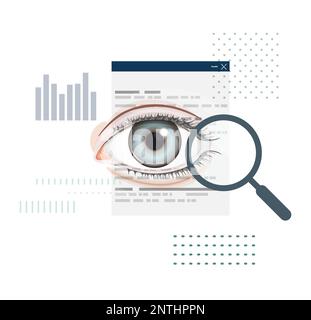 Digital Eye - Document Privacy and Security Concept - Illustration as EPS 10 File Stock Vector