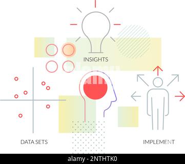 AI and Machine Learning Models for Business Implementation - Stock Illustration as EPS 10 File Stock Vector