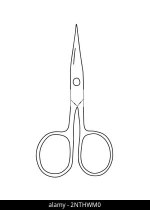 Premium Vector  Vector manicure scissors doodle illustration hand drawn  scissors for manicure and pedicure illustration