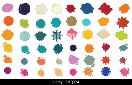 Abstract shapes element color set collection vector illustration for your company or brand Stock Vector