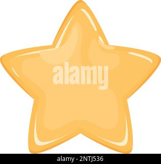 3d realistic cartoon vector gold star icon. Document symbol Stock Vector