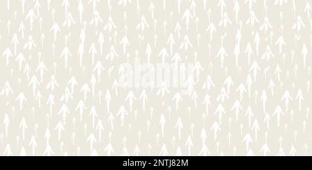 Seamless ARROWS abstract pattern hand painted with ink brush Stock Vector