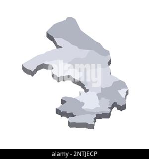 3d isometric Map of Congo with national flag. Vector Illustration Stock ...