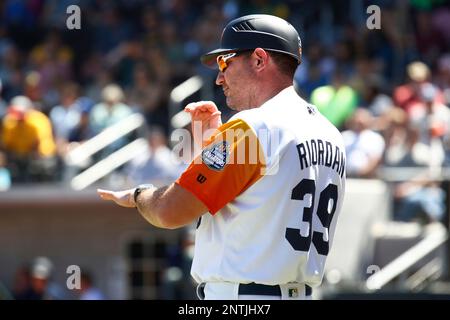 Catcher Tyler Soderstrom (21) of the Las Vegas Aviators in the dugout  during the game against the Oklahoma City Dodgers on June 21, 2023 at  Chickasaw Bricktown Ballpark in Oklahoma City, Oklahoma. (