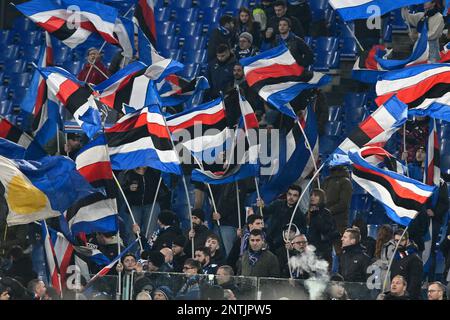 Stadio Olimpico, Rome, Italy. 27th Feb, 2023. Serie A Football; Lazio versus Sampdoria; Sampdoria's supporters Credit: Action Plus Sports/Alamy Live News Stock Photo